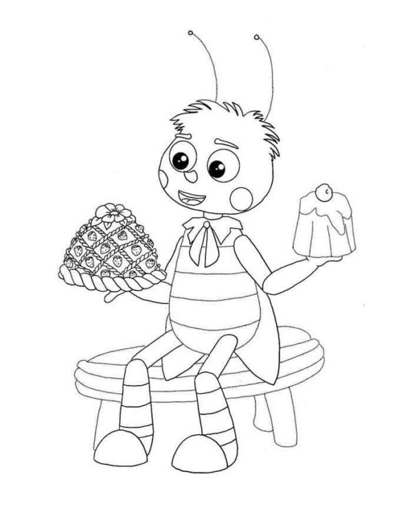 Coloring Pages Bee 02 Coloring Page