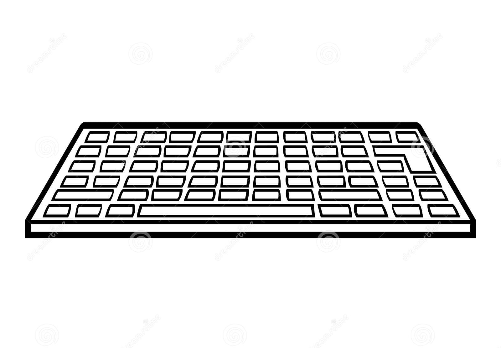 Coloring book, Computer keyboard Coloring Page
