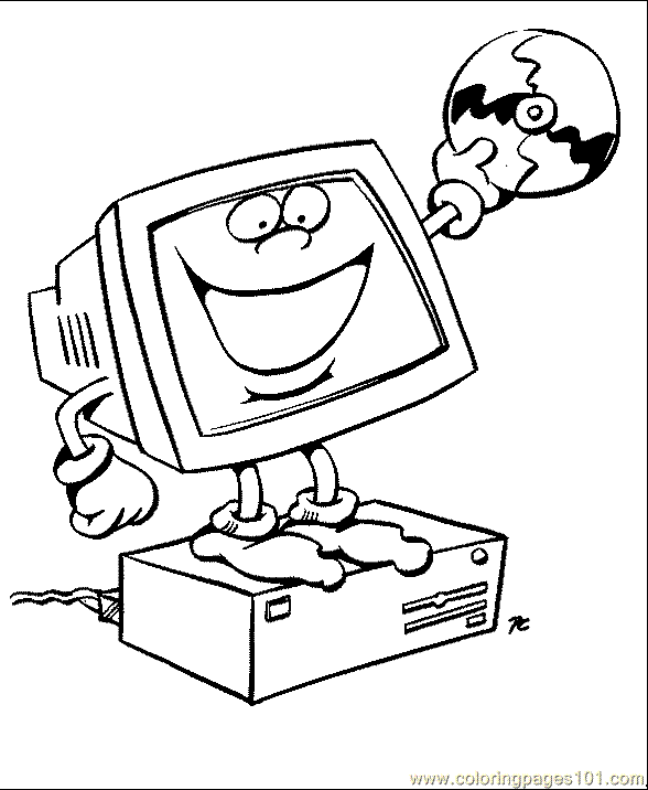 Computer Free Image Coloring Page