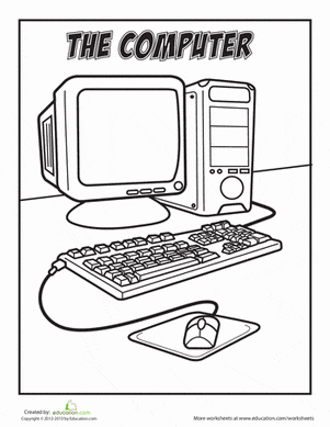 Computer Free Picture Coloring Page