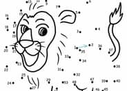 Connect the Dots Lion Coloring Page