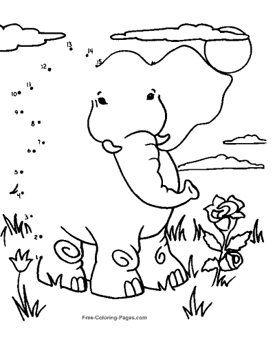 Connect the dots for children Coloring Page