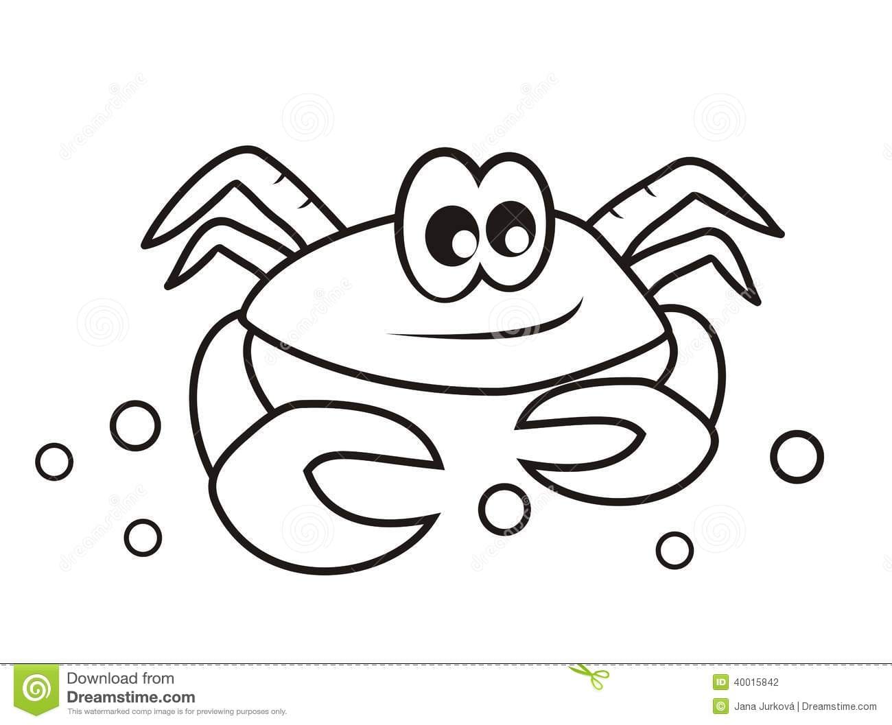 Crab Coloring Book Funny Pages Coloring Page