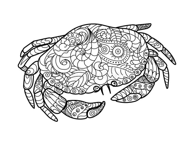 Crab For Children Coloring Page