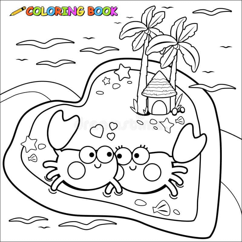 Crab Free Coloring Page