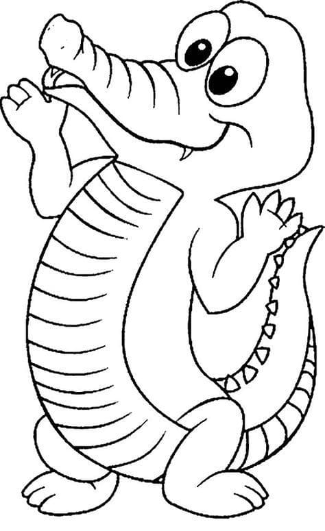 Crocodile Coloring For Children Coloring Page