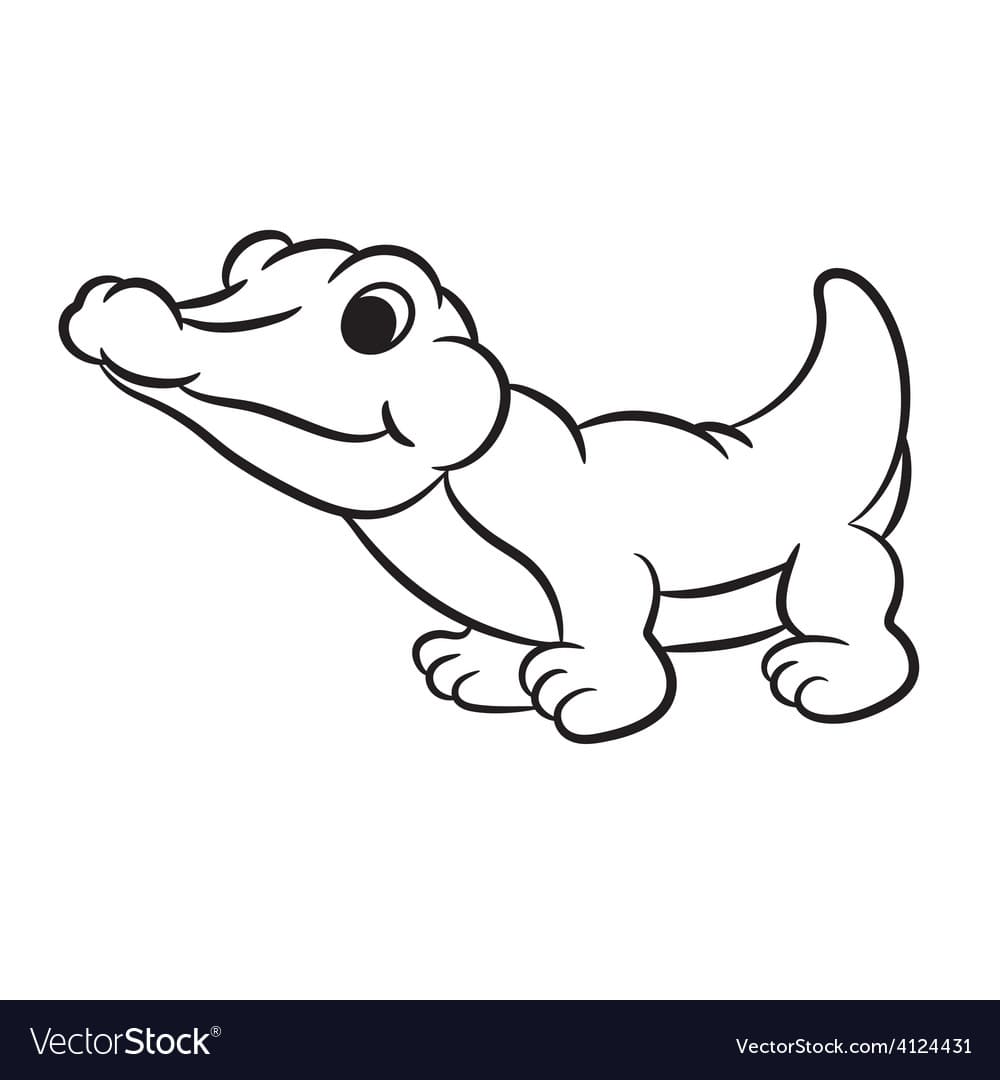 Crocodile Coloring To Print Free Coloring Page