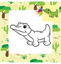Crocodile Free Printable Coloring Page