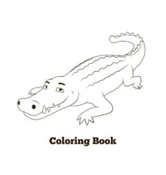 Crocodile image For Kids Coloring Page