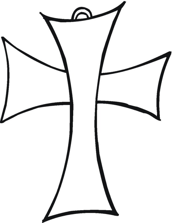 Cross Free Image Cute Coloring Page