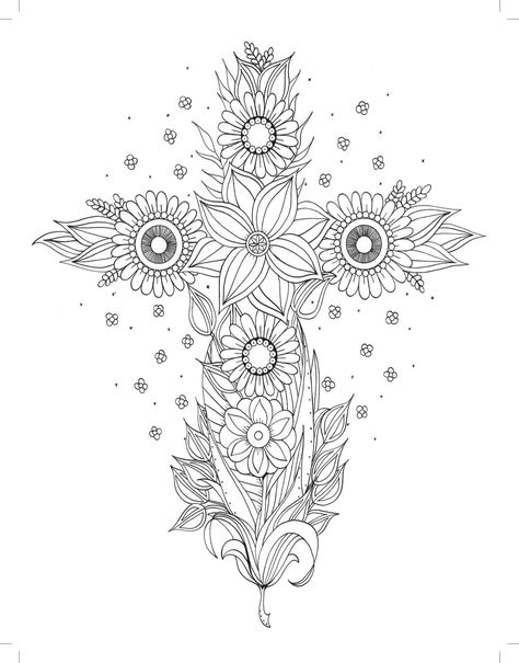 Cross Free Printable Coloring Page