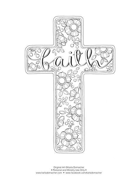 Cross Free To Print Coloring Page