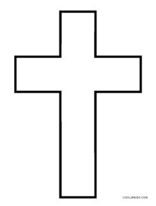 Cross Outline Coloring Page