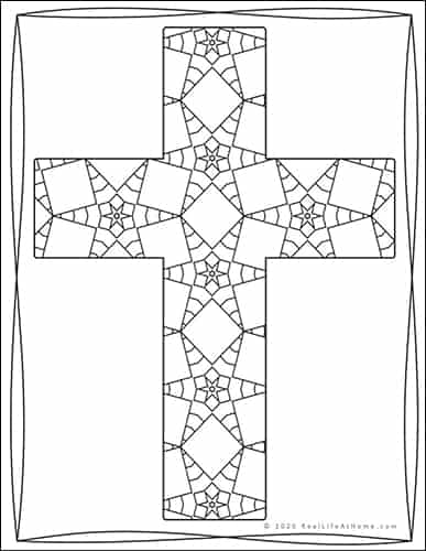Cross To Print For Kids Coloring Page