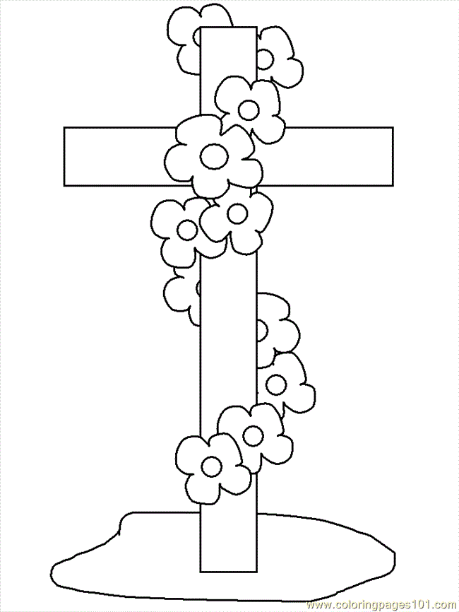 Cross coloring To Pring Coloring Page