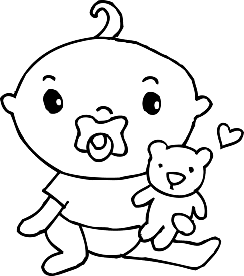 Cute Baby Boy Coloring Pages Coloring Page