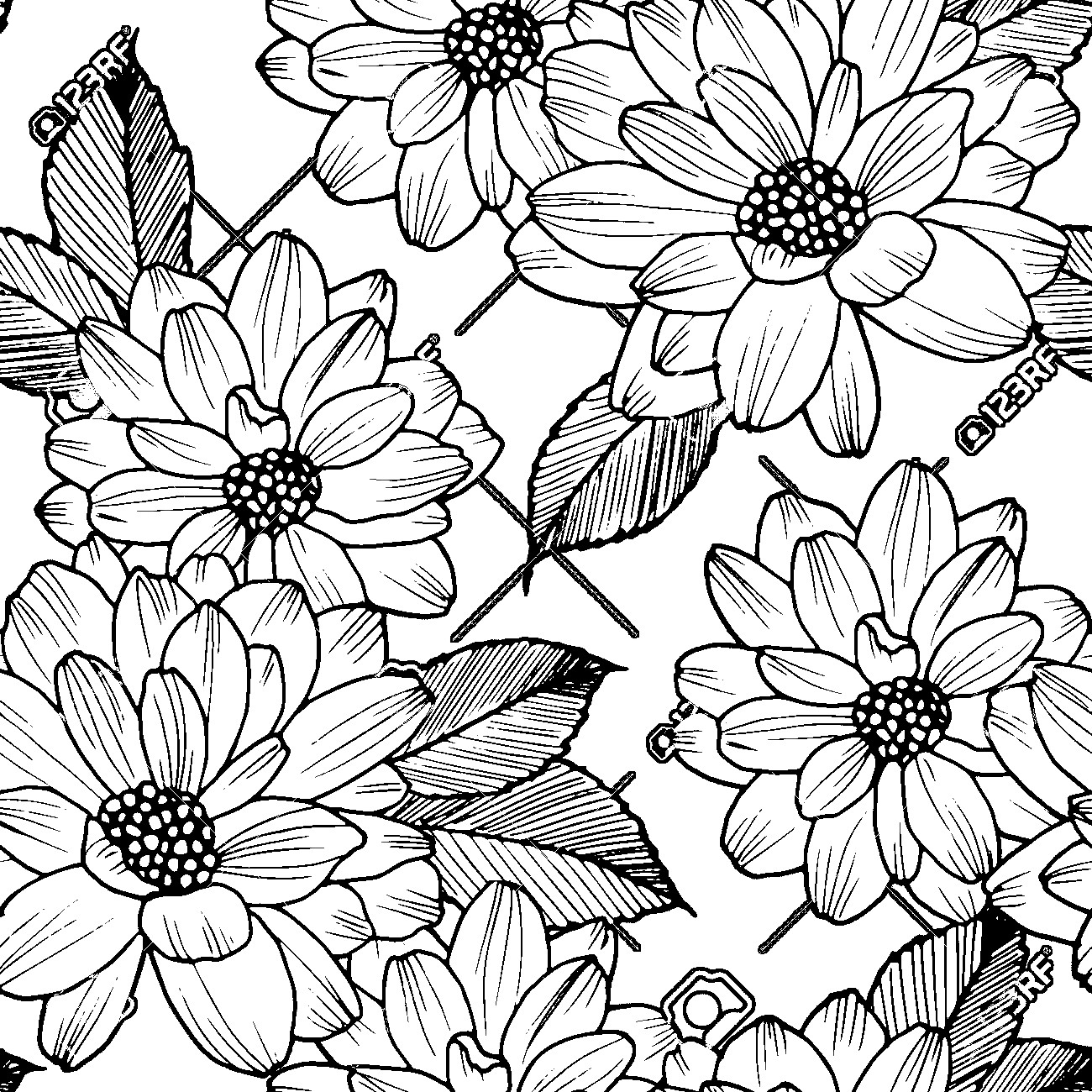 Dahlia Flower Kids Coloring Page