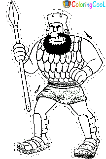David and Goliath To Download Coloring Page