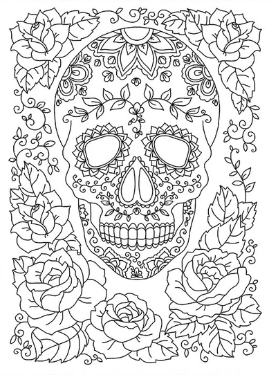 Day of the Dead Coloring Coloring Page