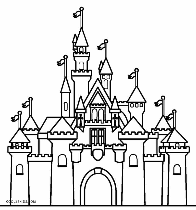 Disney Castle Coloring Page Free Coloring Page