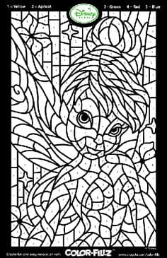Disney Color by Number Coloring Page