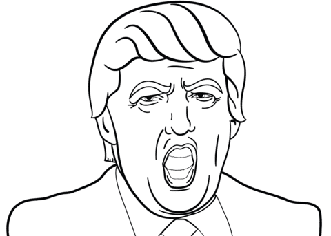 Donald Trump Free Printable Coloring Page