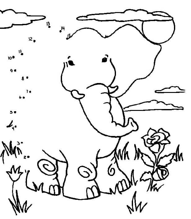 Dot Coloring Page