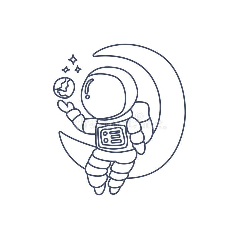Drawing Astronaut Coloring