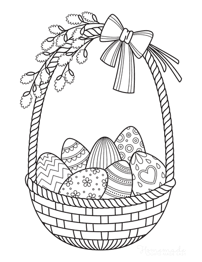 Easter Basket Coloring Page Coloring Page