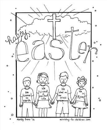 Easter Gift Coloring To Print Coloring Page