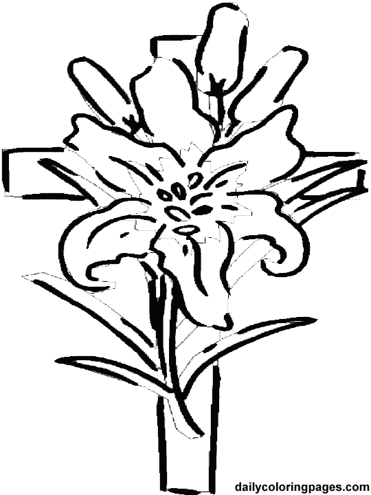 Easter cross coloring To Pring