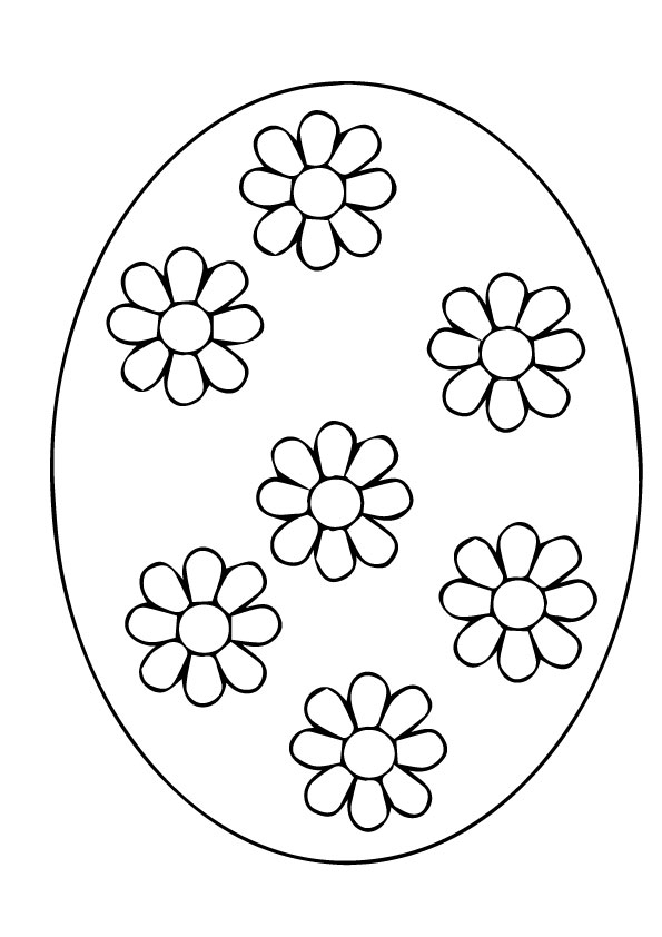 Easter egg cross coloring Coloring Page