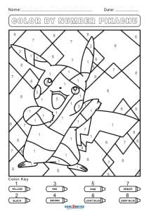 Easy Color by Number Coloring Page