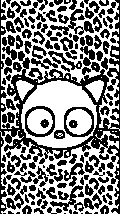 Face Chococat to Print Coloring Page