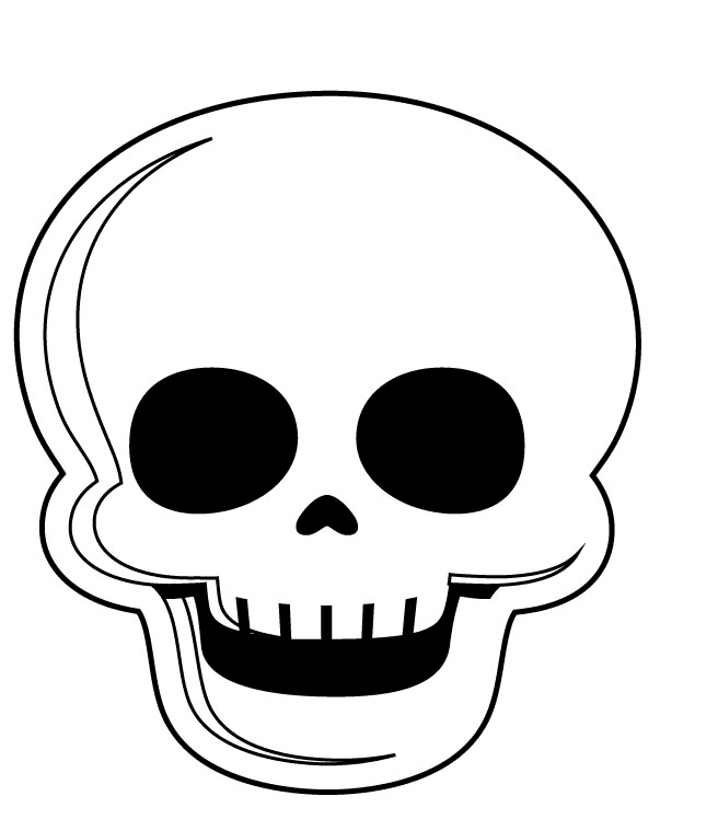 Face skeleton coloring page Coloring Page