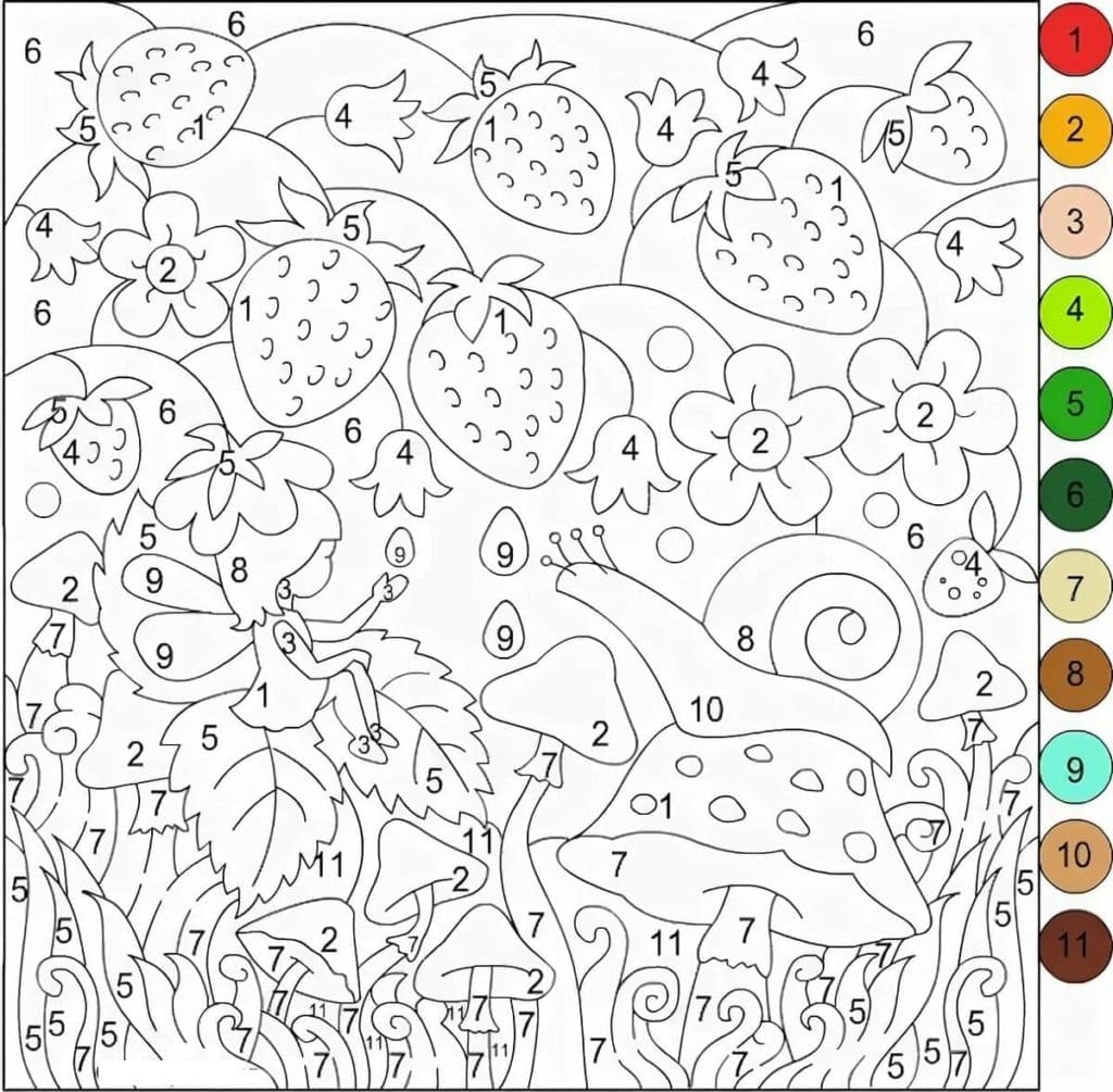 Fairy in the fairy forest Coloring Page