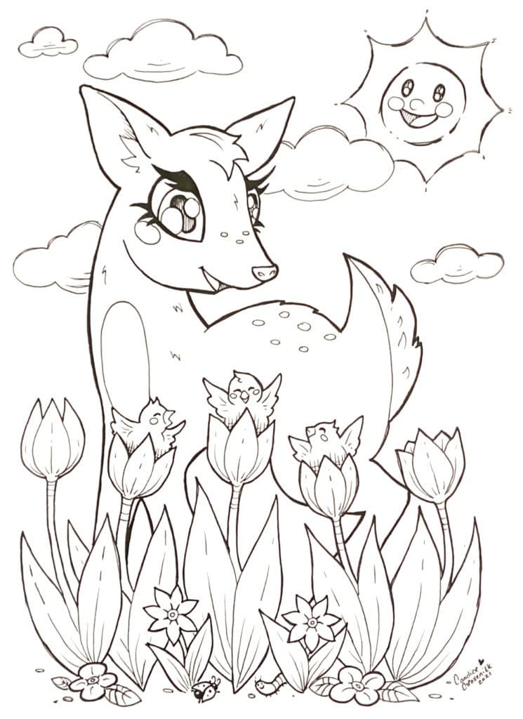 Fawn Spring To print