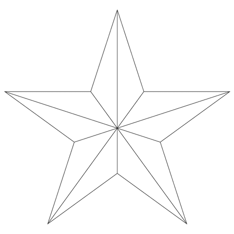 Five Point Star Free Coloring Page