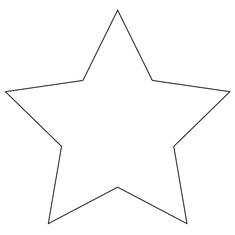 Five Pointed Star Coloring Page