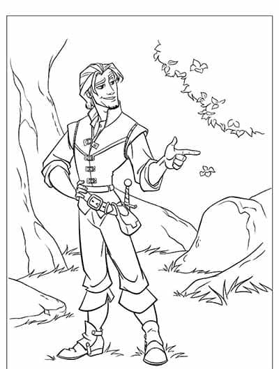 Flynn Points Coloring Page