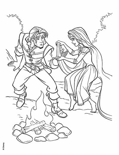 Flynn Wounded Hand Coloring Page