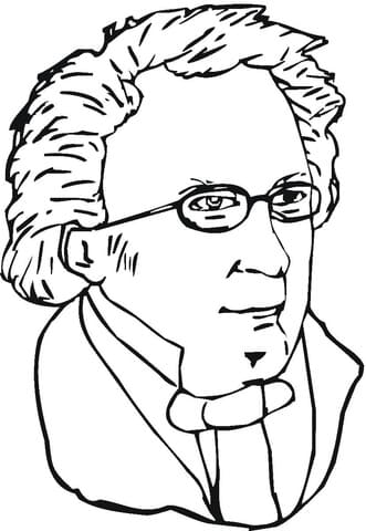 Franz Schubert coloring page