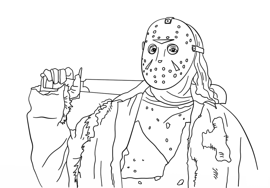 Freddy Krueger A Nightmare Icon Horror Free Coloring Page