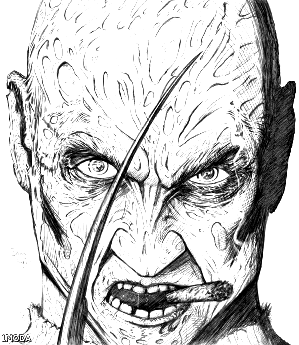 Freddy Krueger Coloring To Print Coloring Page