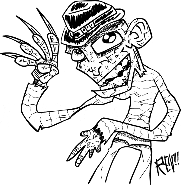 Freddy Krueger Coloring Coloring Page