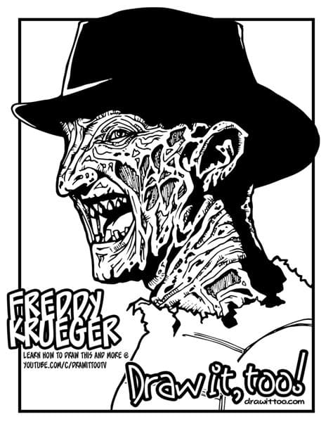 Freddy Krueger Free Coloring Page