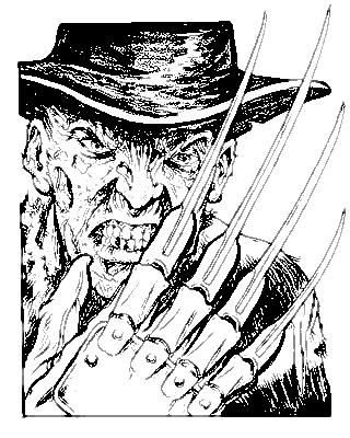 Freddy’s Glove Drawing Coloring Page