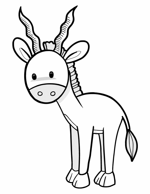 Free Antelope Coloring Pages