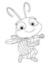 Free Bee Coloring Coloring Page
