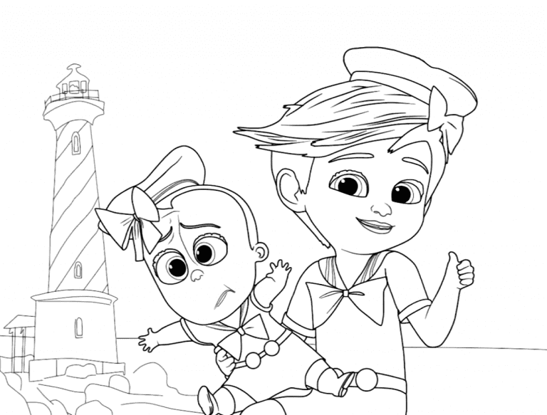 Free Boss Baby to Print Coloring Page